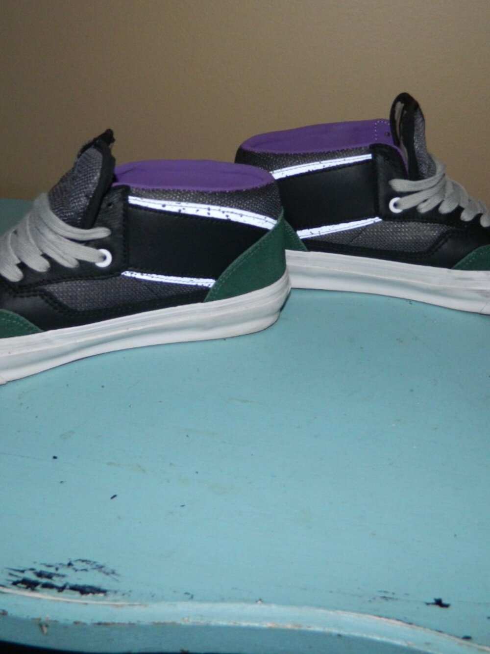 Vans Vault OG Half Cab LX Devil's Details Green Suede Black Sneakers Shoes Sz 8 - Picture 5 of 9